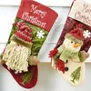 Borsa regalo di caramelle di Capodanno Babbo Natale Snowman di calza di Natale Porta del regalo Decorazione dell'albero di Natale Ornamenti Natalizi