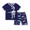 Çocuk Giyim Setleri Erkek Dinozor Bule T Shirt Şort 2 ADET Set Kısa Kollu Çocuk Kıyafetleri Yaz Çocuk Giyim DHW3333