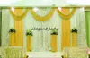 3M 6M Wedding Traildrop Swag Party Curtain Celebration Performance Performance Drape z koralikami cekiny Edge 5 kolorów abaailabl173m