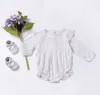 Torddle Solid Cromocts Jesień Dziecko Pajacyki Noworodka Fly Rękaw Ruffle Bodysuit Chłopcy Wspina się Ubrania Niemowlę Designer Odzież 3-24m A6386