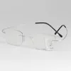 Frameless glasses frame rimless multi-focus progressive reading glass for Women Men Presbyopic Eyeglasses Magnifier Old Man