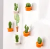 6pcs / set Aimant mignon Succulent Plant Aimant Bouton Cactus Réfrigérateur message autocollant Aimant Livraison gratuite