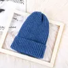 Chapeau d'hiver chaud de haute qualité pour femme Candy Colory Colorie Hats Soft Elastic Triped Wool Hat Lady Casual Catch Ski Caps DBC VT0914