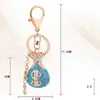 Kristall-Schlüsselanhänger, Schmuck, Damen- und Mädchen-Strass-Taschen-Schlüsselanhänger, Ringhalter, US-Dollar-Design, Metall, modischer Anhänger, Charm-Schlüsselanhänger für Autoschlüssel, Zubehör