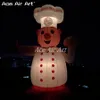 5M H Giant stojący kreskówka nadmuchiwany model kucharza nadmuchiwany szef kuchni bez kolorowych świateł LED do promocji restauracji