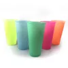 Chegada Nova Cor Mudar Cup termocrômico copo cor mudança PP com tampa e palha 5 opções de cores