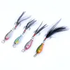 Springa 10st fiske lockar fjäder bly 6g vib vinter wobblers konstgjorda fiske tackling med krokar alla vattenbetar pesca5554326