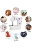 US Stock Mini Portable Handheld Sewing Machines Stitch Sew Needlework Cordless Clothes Fabrics Electrec Sewing Machine Stitch Set 16