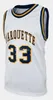 Marquette Golden Eagles College Jimmy Butler #33 Beyaz Retro Basketbol Forması Erkekler ED Özel Numara İsim Formaları