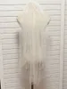 Elbow Length Ivory White Wedding Bridal Veils Beaded Simple With Comb Bride 1T 15m Long Customized2972842