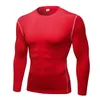 E-BAIHUI t-shirt été à manches longues fitness t-shirt séchage rapide sport course t-shirts décontracté hommes couleur unie respirant t-186j