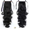 1pcs 20inch Long Curly Wavy Pony Tail Hairpiece Wavy Ponytail 30inch Wraps Drawstring Human Hair Ponytail 160g