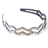 Dame Hairband Hoofdband Clip Crystal Rhinestone Plastic Accessoire Hart-Shape R476