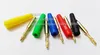Connecteurs, tube en PVC souple de 2 mm, fiche banane dorée, 5 couleurs à souder/2 jeux (10 pièces)