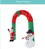 Uppblåsbar utomhusjulekoration Santa Snowman Arch Merry Xmas Props for Home Shopping Mall Bar Juledekorationer8541967