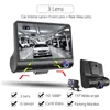 İki Kameralar Dash Cam DVR Çift Lens i'inci Orjinal 4 '' Araç DVR Kamera Video Kaydedici Dikiz Oto Registrator