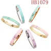 Jóias de aço inoxidável Bracelete rosa azul Bracelete de letra de pulseira Pulseira de jóias femininas Bagta de jóias de jóias Presentes de dama de honra6529116