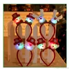 Kerstmis LED Lichtgevende Hoofdband Haarband Licht Glowing Santa Claus Herten Sneeuwpop Haarband voor Kinderen Decoratie Partij Accessoire Kerstcadeau