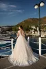 Vintage Boho Wedding Dress 2020 Cap Sleeves Vestido de Noiva Robe de Mariee Backless with Sweep Train Wedding Gowns292m