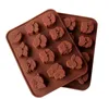 フクロウ形のチョコレート型のアイスモールド3D形のDIYフォンダン型のシリコーンデザートケーキツール