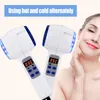 Elektrisch blauw-ray schoonheid machine koude hamer cryotherapie ijs genezing gezichtshuid hefdraaiende krimp poriën anti-aging gezicht massager