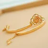 Cute Women Girl Flower Gold Plated Charm Bangle Adjustable Lady Wedding Bridal Bracelets Decor Fashion Jewelry8068613