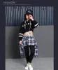 NEUE Mädchen Jungen Lose Jazz Hip Hop Dance Wettbewerb Kostüm Hoodie Shirt Tops Hosenrock Teenager Kinder Breakdance Performance Kleidungi8187028