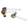 Date Coloré Pyrex Crâne Forme Verre Bong Fumer Tube Portable Handpipe À La Main Conception Innovante Herbe Tabac En Métal Filtre Bol DHL