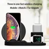 3in1 di ricarica rapida Holder Base Qi caricabatterie wireless per Apple Osservare Series1 2 3 4 5 per Airpods IPhone X XS 11Pro Max XR supporto per telefono cellulare