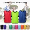 12 pcs adultos futebol pinnies de secagem rápida jerseys colete scrimmage praticar esportes colete respirável equipe treinamento bibs