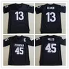 Boobie Miles 45 Friday Night Lights Movie Football Jersey med C Patch Permian Willie Beamen # 13 En given söndag Jersey New Black Stitched