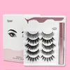 NEW Magnetic Liquid Eyeliner Magnetic False Eyelashes & Tweezer Set 5 Magnet False Eyelashes Set Glue Make Up Tools 4 Pairs eyelash 3in1 set