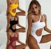 Badebekleidung Frauen Badeanzug 2018 Neue Sexy High Cut Monokini Aushöhlen Biquini Eine Schulter Strand Badeanzug Bodysuit Weibliche Strand Tragen EOS521