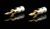 Venta al por mayor- 4 mm Nakamichi Banana Plug Altavoz chapado en oro de 24 K Adaptador de cobre Conector de audio Conector de tornillo Conector de poste RCDNK