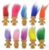 Mini poupées Troll Vintage Trolls cheveux colorés poupée porte-bonheur chromatique mignon petits gars Collection artisanat Collection fête jouet cadeaux