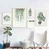 Scandinavian Style Tropical Plants Poster Green Leaves Decorative Picture Modern Wall Art Paintings for Living Room Home Decor1181976