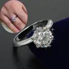 choucong Charm solitario 100% vero anello in argento sterling 925 1.5ct Sona 5A Zircone fidanzamento fedi nuziali per donna uomo