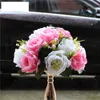 همية الزهور ريال اللمس المواد الاصطناعية زهرة القابضة الزهور باقة الزفاف التصوير الفوتوغرافي الدعائم عيد الحب هدية 9 تصاميم BT89