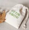 Bolsa de lino con enlace personalizado, bolsa de algodón, logotipo del comprador impreso o nombre de la tienda
