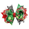 6 Inch Christmas Big Hiar Bows for Girls Santa Ribbon Snow Man Matching Outfits Childrens Xmas headwear 24 Designs