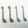 100 unids/lote, colgante de aleación de palo de Golf, joyería Retro, llavero DIY, colgante de plata antigua para pulsera, pendientes, collar, 32x8mm