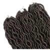 Boêmio encaracolado crochê tranças faux locs cabelo 18 polegadas 24 fios ombre trança extensões dreadlocks sintéticos hair6182477