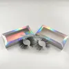 25mm 3D Mink Eyelashees Handmade 2 Pairs Holographic Boxes Long Dramatic 100% Real Mink False Eyelashes