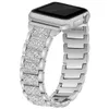 Lyxiga smarta remmar f￶r Apple Watch Ultra 49mm Band 41/45mm 40mm 44mm 38mm 42mm Women Diamond Bands IWatch Series 8 7 6 SE 5 4 3 2 1 Armband Rostfritt st￥lband
