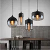 Nordic Modern loft hanging Glass Pendant Lamp Fixtures E27 E26 LED Pendant lights for Kitchen Restaurant Bar living room bedroom