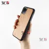 2022 Custodie per cellulari con cover posteriore in legno trasparente trasparente HotSale per iPhone 11 12 13 Pro Max