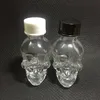 クールなPyrex Skull Glass Storage Jarボトルシールカバーコンテナボックスポータブルピルハーブパウダーグラインダー喫煙ツール用の革新的なデザイン