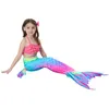 3 Sztuk 2019 Nowe Dzieci Mermaid Ogony z Monofin Dzieci Dziewczyny Kostiumy Pływanie Mermaid Tail Mermaid Swimsuit Flipper for Girls