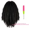 3 packar 18 tum lång marley bulk kinky twist flätande hår afro kinky curly twist crochet flätor hår för svarta kvinnor (18 "1b)