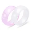 8mm rose blanc noir couleur anneaux en céramique espace coloré en céramique femmes anneau Simple queue anneau pour hommes femmes en gros